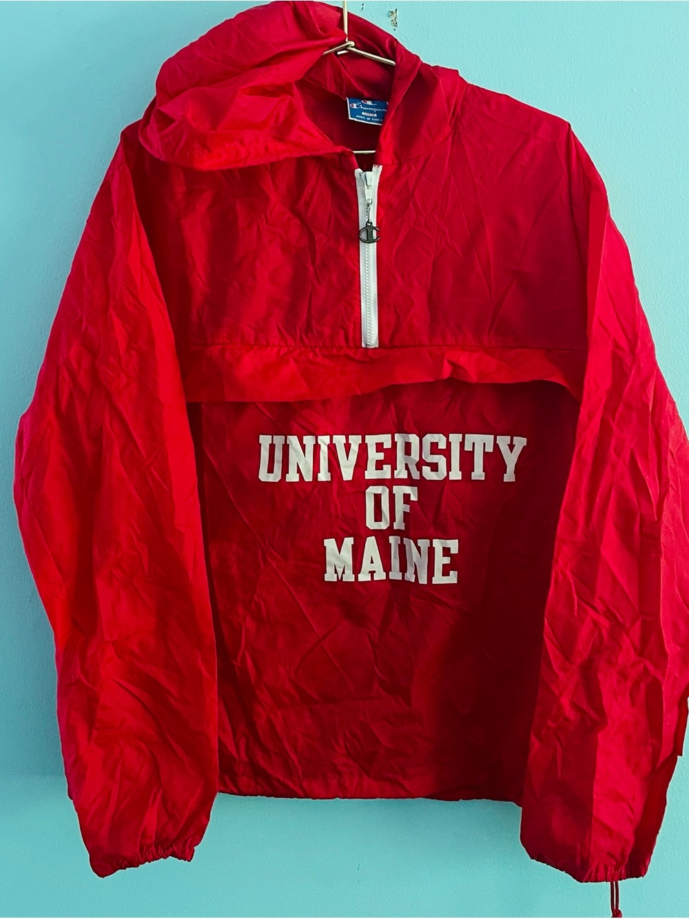 University Of Maine Vintage Pullover Jacket Windbreaker Anorak Champion VTG 90s